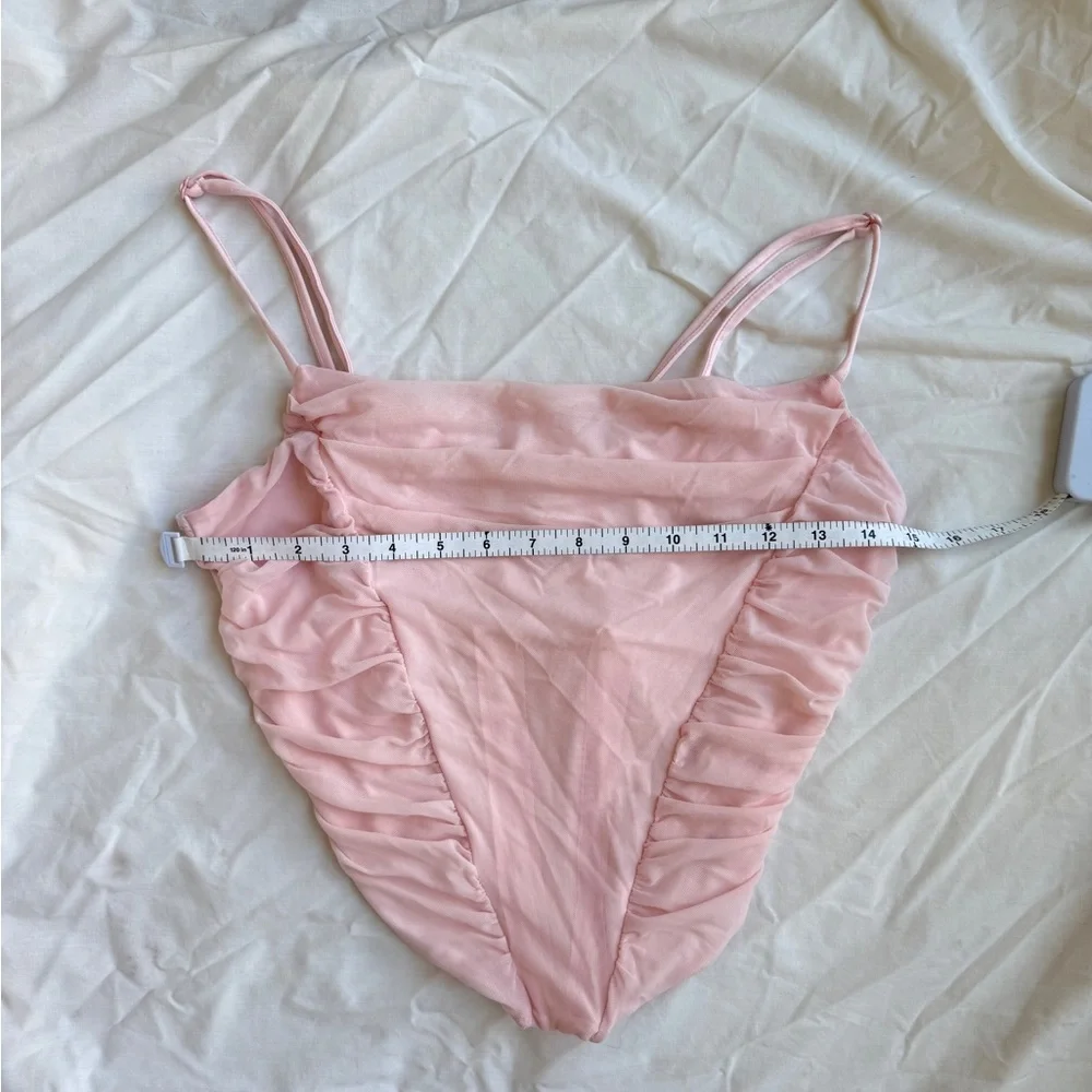 SHEIN Pink Ruffled Corset - Picture 3 of 4